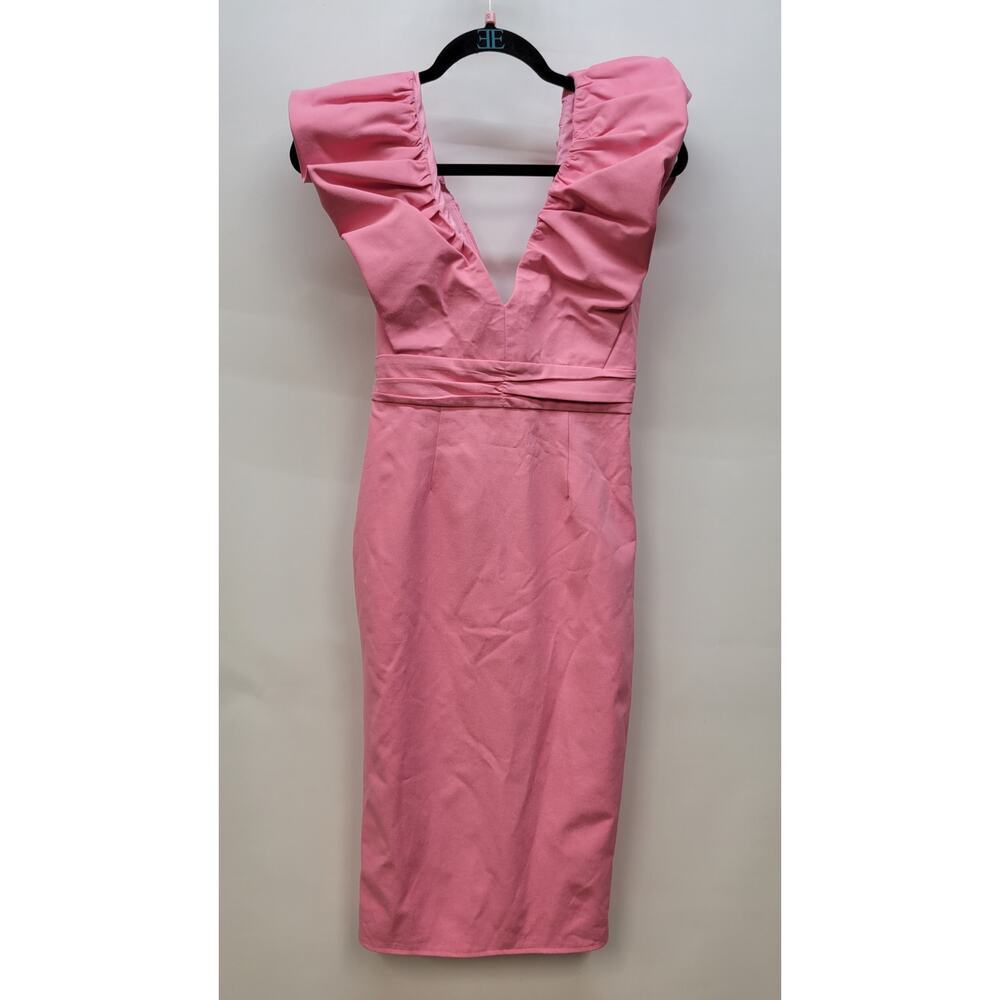 Elle Zeitoune Delila Ruffle Sheath Dress Size XXS